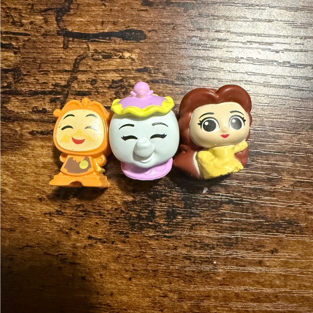 Disney Squishalot - Princess Belle, Mrs.Potts, + Cogsworth